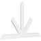 Ekena Millwork Saratoga Architectural Grade PVC Gable Bracket, 84"W x 52 1/2"H x 2"D x 6"F, 15/12 Pitch GBP084X53X0206SAR00 - alternate 1